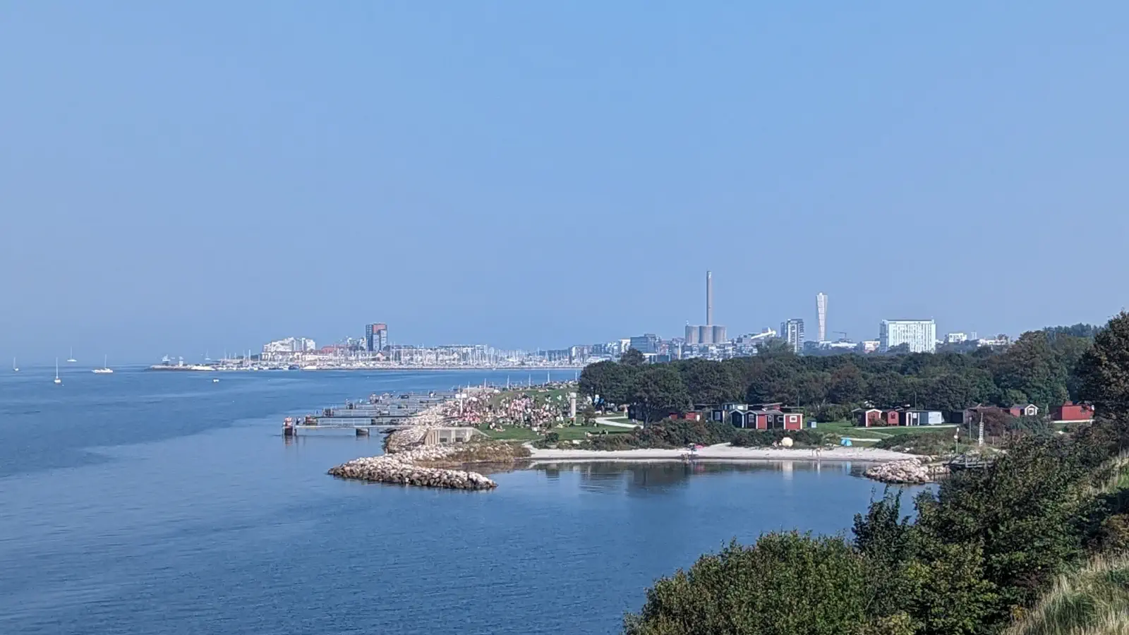 Vy över staden Malmö i Sverige.