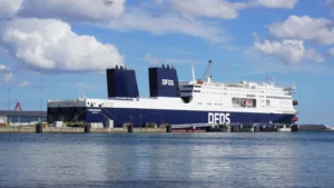 DFDS Seaways färja Aura Seaways i Karlshamn.