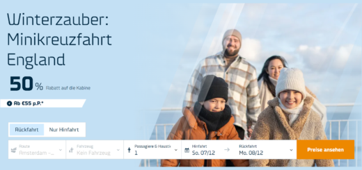 DFDS vintererbjudande med 50% rabatt på minikryssningen från Amsterdam till Newcastle.
