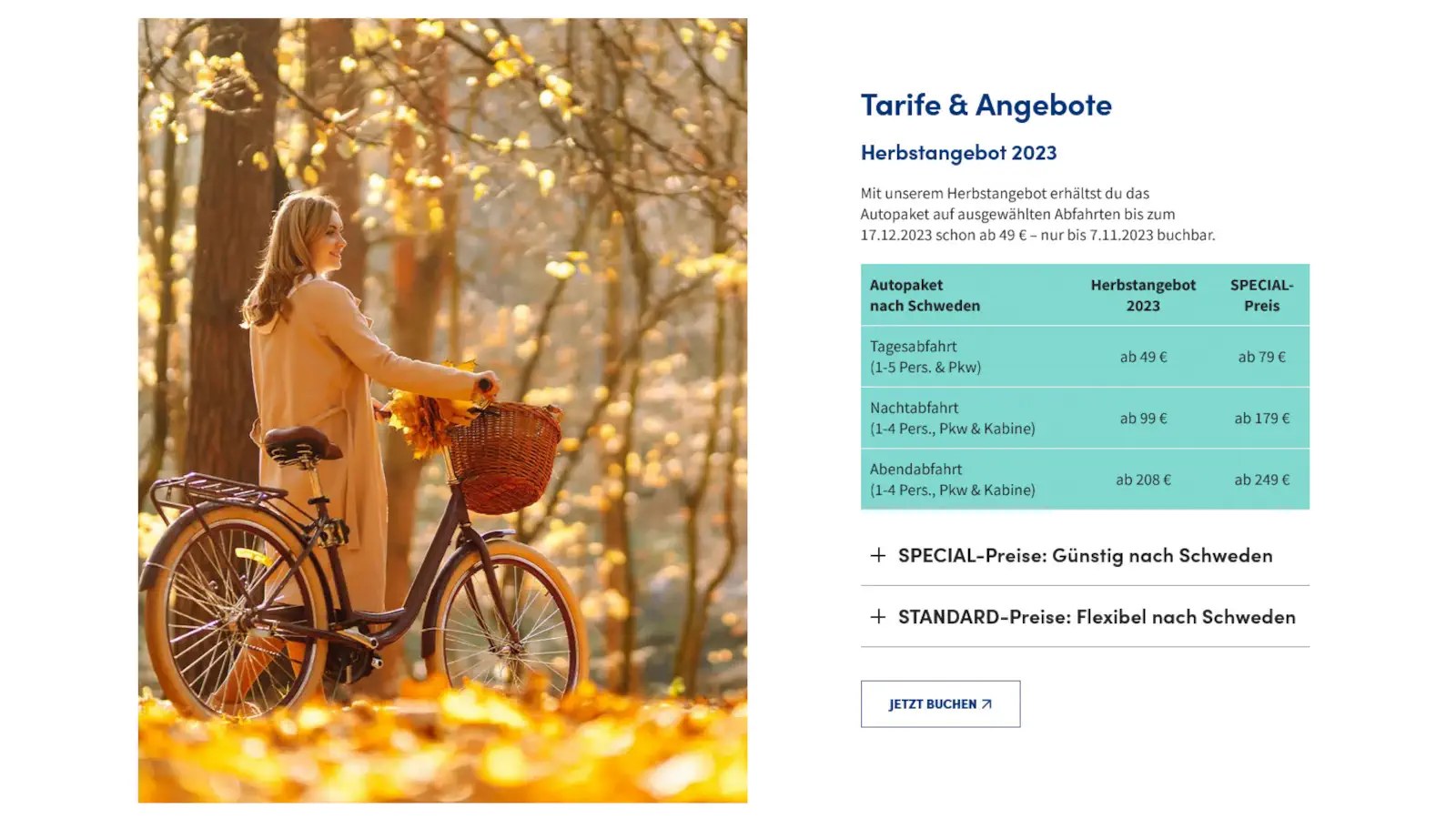 Finnlines Hösterbjudande - bilpaket till Sverige från €49