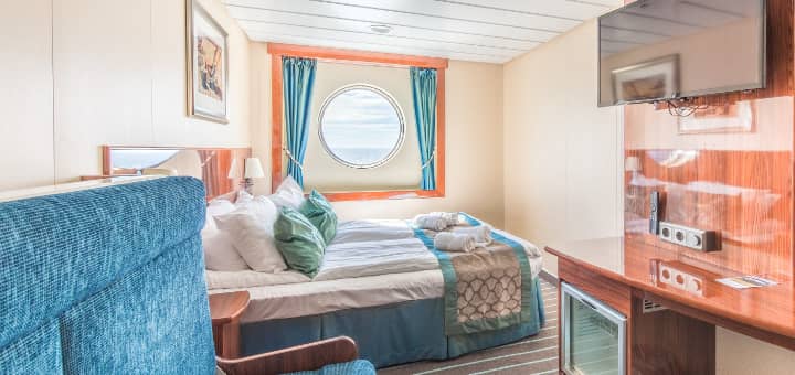 Fjord Line Utsikt in i en DeLuxe-hytt