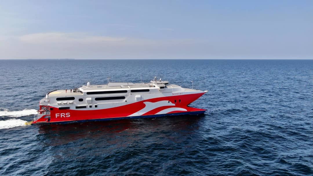 Skane Jet på Östersjön på väg från Sassnitz-Mukran till Ystad.