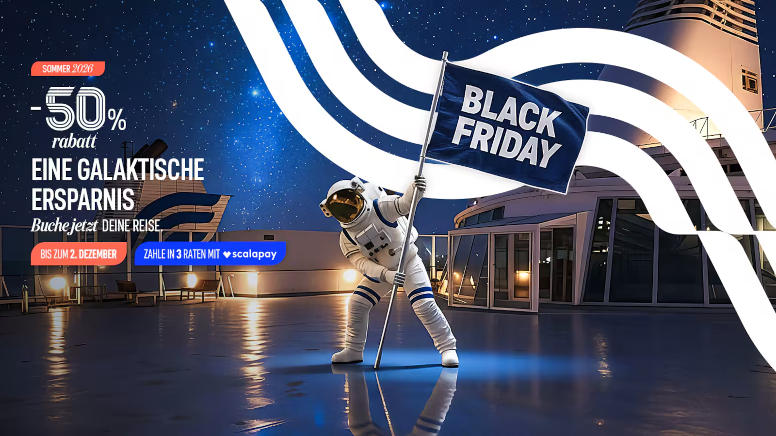 Grandi Navi Veloci - GNV Black Friday 2025 med 50% rabatt på alla färjeförbindelser