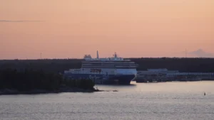 Kapellskar Finnlines Färja Finnsirius i hamnen i Kapellskär.