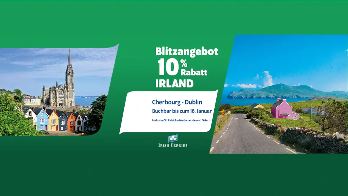 Irish Ferries 10% rabatt på Irlandsfärja