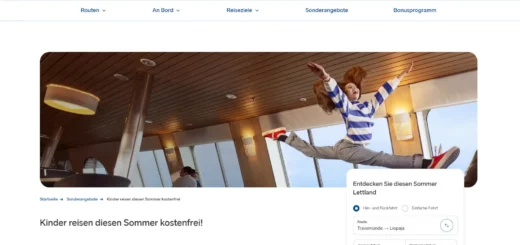 Med Stena Line reser barnen gratis på färjan till Lettland.
