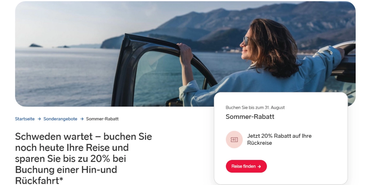Stena Line Rabatt för returresa - 20% på färjelinjen Rostock-Trelleborg-Rostock
