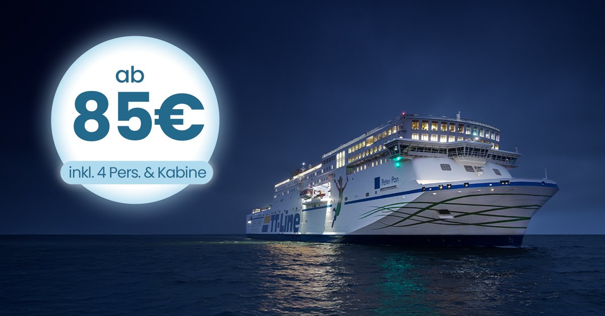 TT-Line Black Week 2025 - resa till Sverige med upp till 4 personer från €85