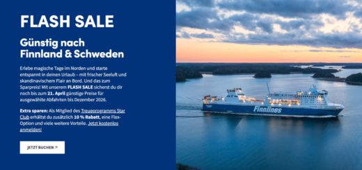 Finnlines Flash Sale 2026 med rabatt på färjebiljetter till Finland och Sverige.