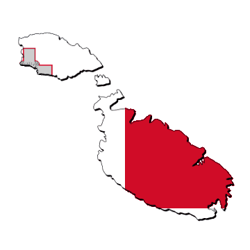 Karta och flagga i Malta